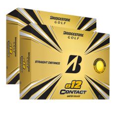 Bridgestone 2022 E12 Contact Golf Ball - Matte Yellow (2 Dozen)