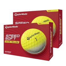 TaylorMade TM24 SpeedSoft Golf Ball - Yellow (2 Dozen)